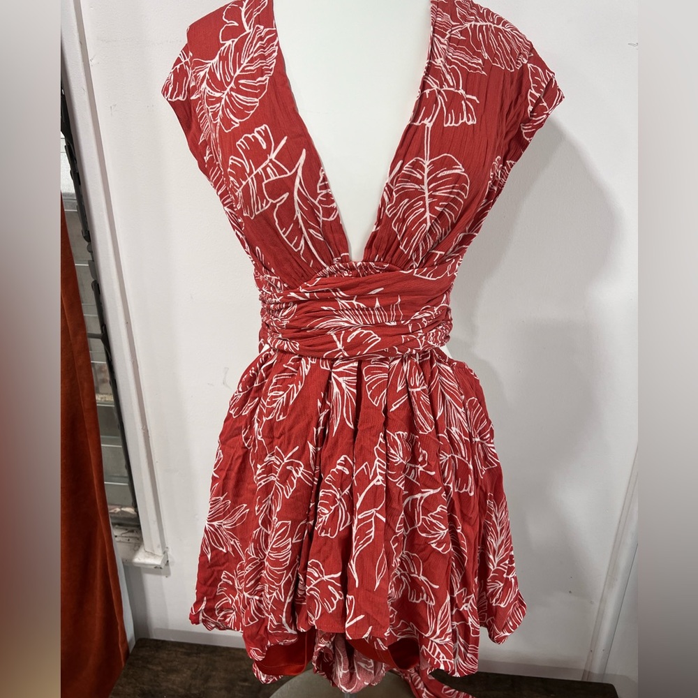 Multi-way Convertible Coral Romper